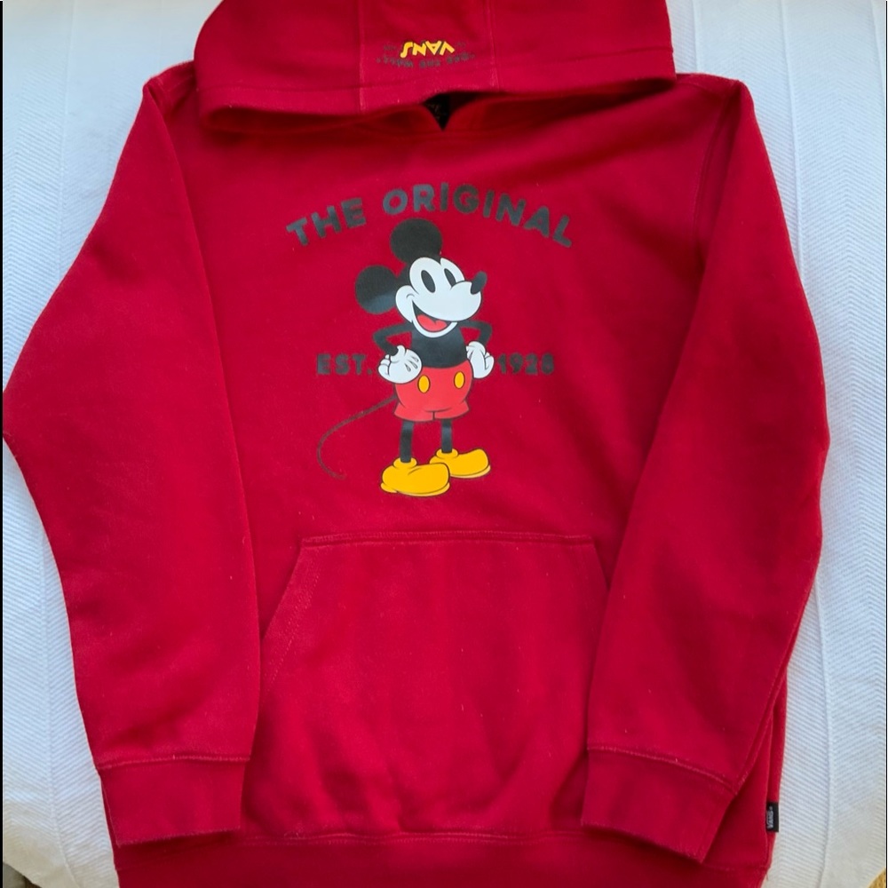 Vans Mickey Mouse hoody sweatshirt. Unisex kids size large 12/14.